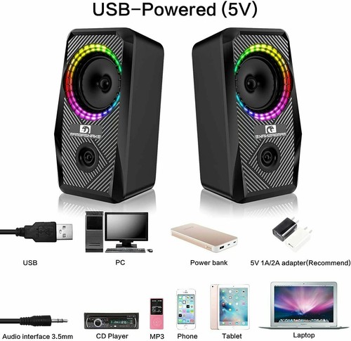 Led usb lautsprecher stereo - led, pc