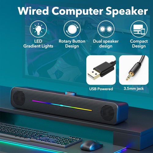 Led usb lautsprecher stereo - lautsprecher,